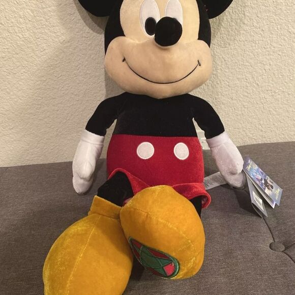 Disney Once Upon A Christmas DVD Tin & Large 18" Velvet Mickey Plush Gift Set - Picture 12 of 13